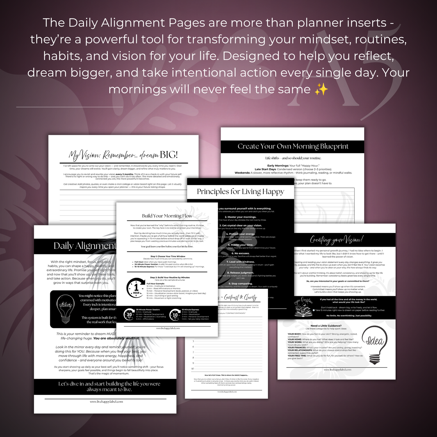 Daily Alignment ~ Morning Routine | A5 6-Hole Ringbound