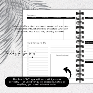 2026 Foundations Planner ~ Midnight Blooms | 7" x 9" Double Wire-O