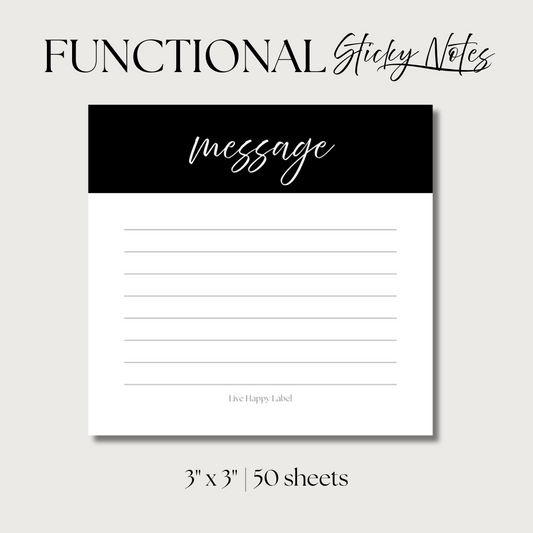 Message | Functional Sticky Notes | 3" x 3"