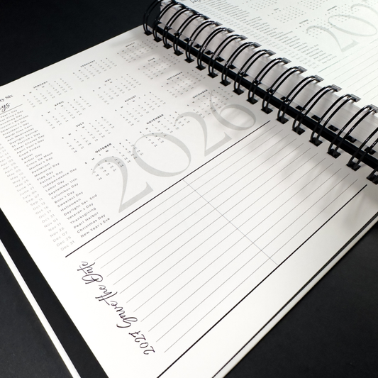 2026 Foundations Planner ~ Midnight Blooms | 7" x 9" Double Wire-O