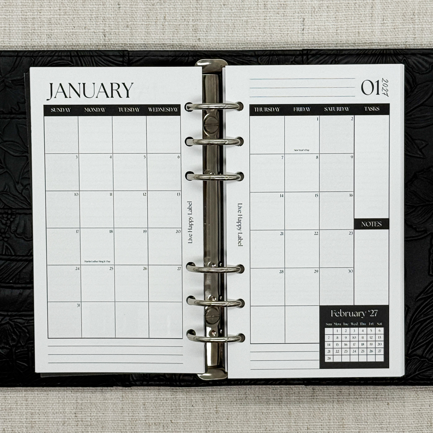 2027 "Lana" Foundations Planner | Personal 6-Hole Ringbound