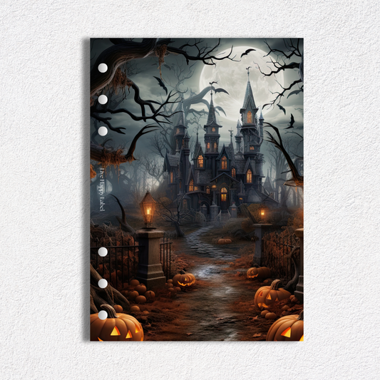 "Haunted Castle" Dashboard & Cover | A5, 6-Ring Punch