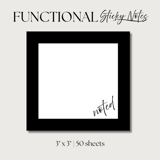 Noted | Functional Sticky Notes | 3" x 3"