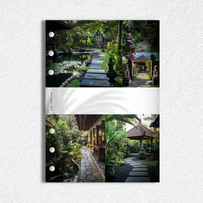 "Bali Gardens" Dashboard & Cover | A5, 6-Ring Punch