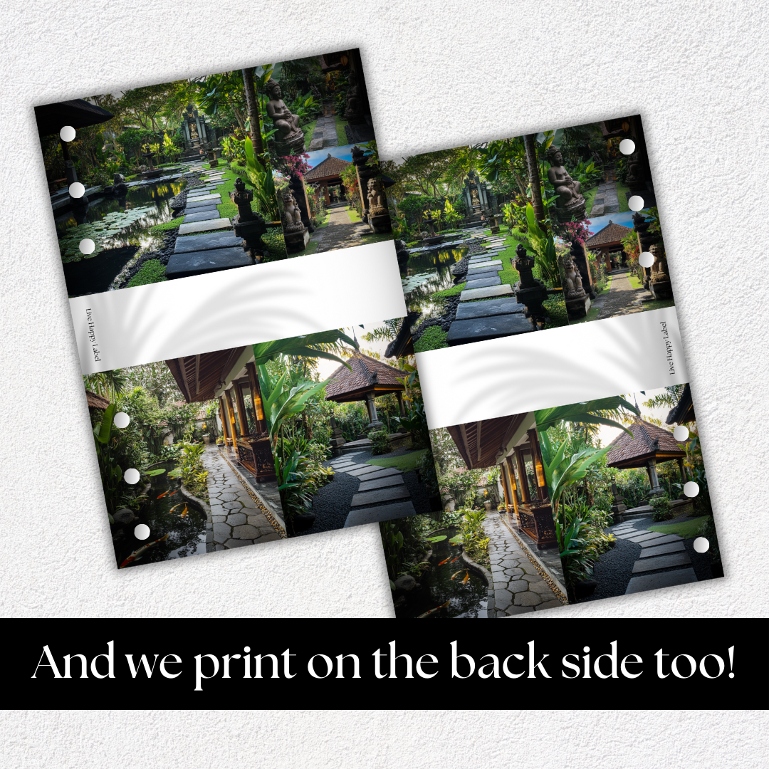 "Bali Gardens" Dashboard & Cover | A5, 6-Ring Punch