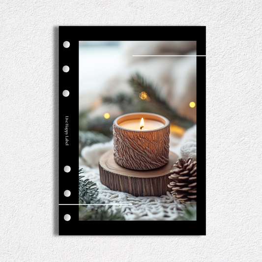 "Rustic Candlelight" Dashboard & Cover | A5, 6-Ring Punch