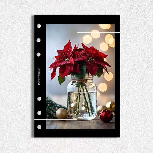 "Holiday Bloom" Dashboard & Cover | A5, 6-Ring Punch