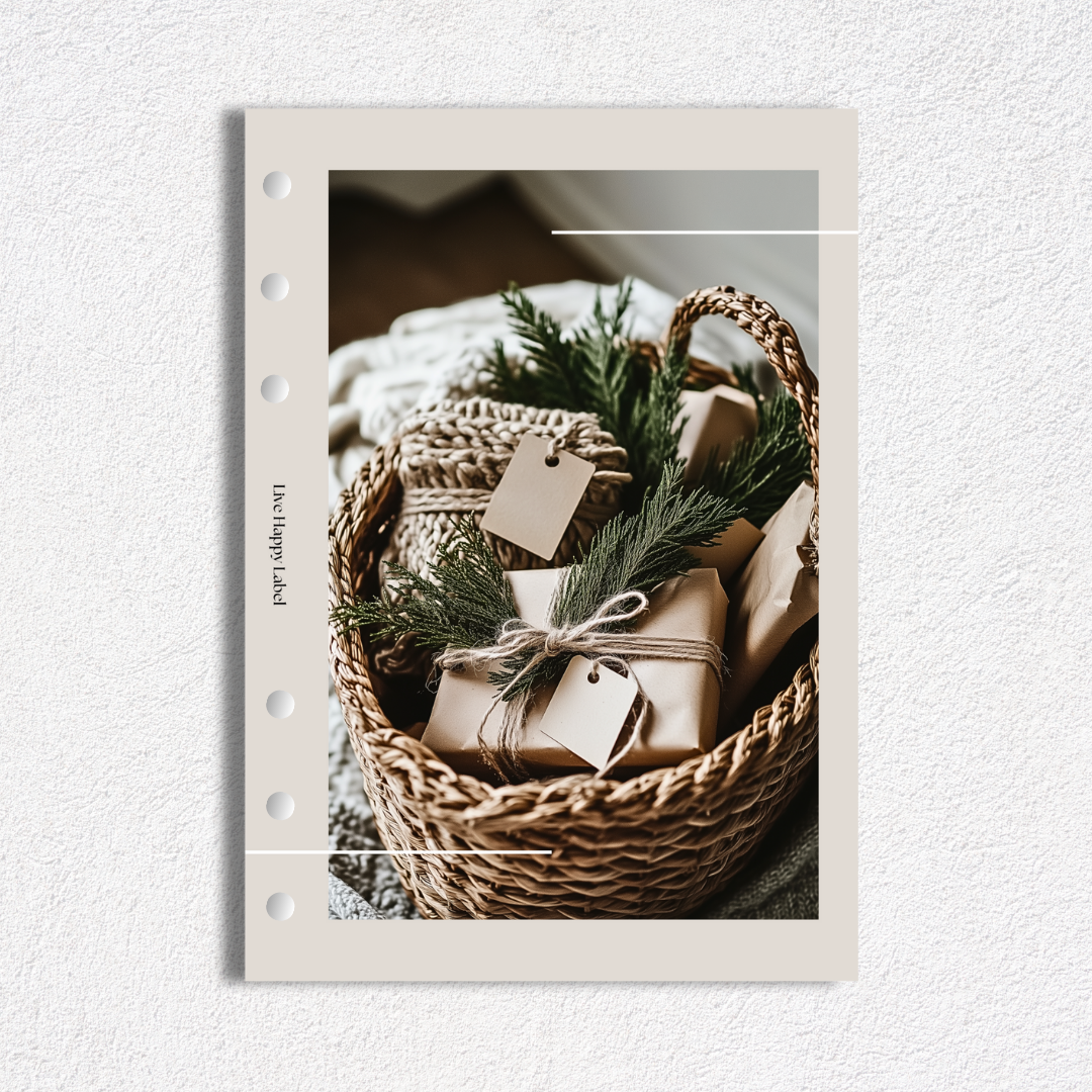 "Evergreen Gatherings" Dashboard & Cover | A5, 6-Ring Punch