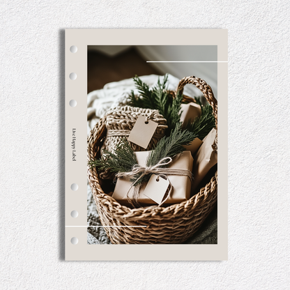 "Evergreen Gatherings" Dashboard & Cover | A5, 6-Ring Punch
