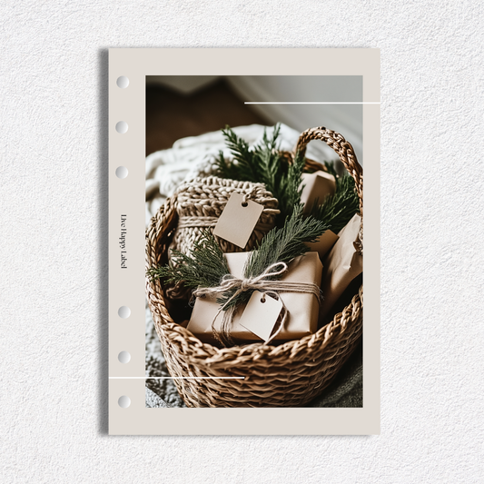 "Evergreen Gatherings" Dashboard & Cover | A5, 6-Ring Punch