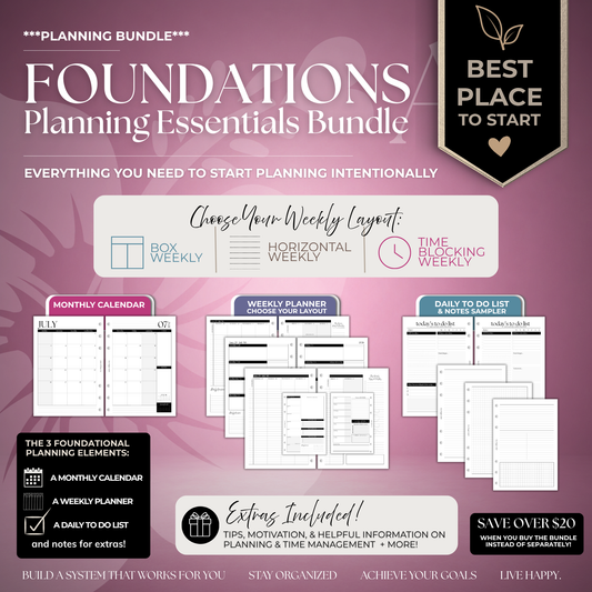 2026-2027 Foundations Essentials ***BUNDLE*** | A5 6-Hole Ringbound