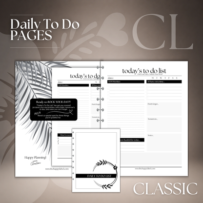 Daily To Do List Inserts | Classic 9-Hole Discbound