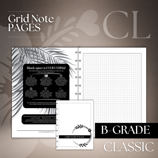 Grid Note Pages | Classic 9-Hole Discbound (B-GRADE)