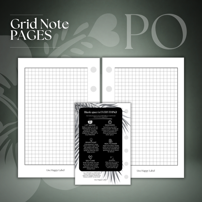 Grid Note Pages | Pocket 6-Hole Ringbound