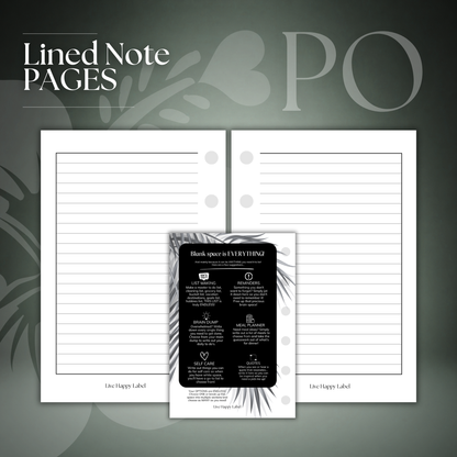 Lined Note Pages | Pocket 6-Hole Ringbound