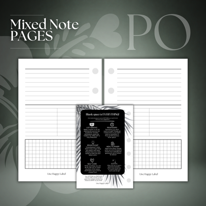 Mixed Note Pages | Pocket 6-Hole Ringbound