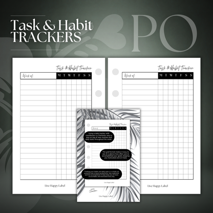 Task & Habit Trackers | Pocket 6-Hole Ringbound