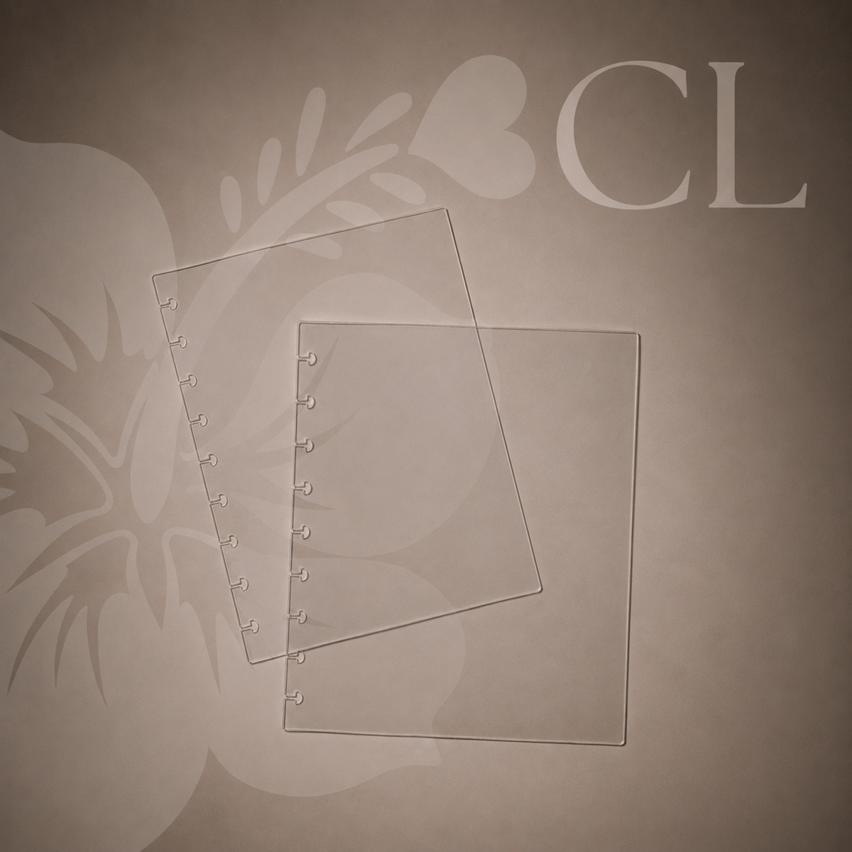 Clear "Glass" Planner Cover (Set of 2) | Classic 9-Hole Discbound