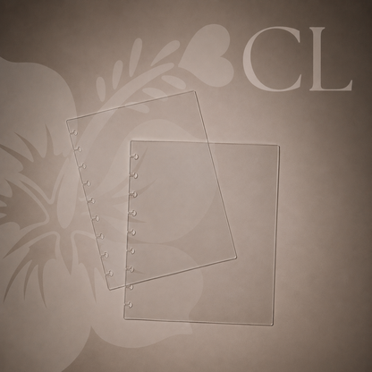 Clear "Glass" Planner Cover (Set of 2) | Classic 9-Hole Discbound