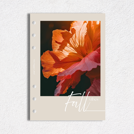 "Fall Vibes" Dashboard & Cover | A5, 6-Ring Punch
