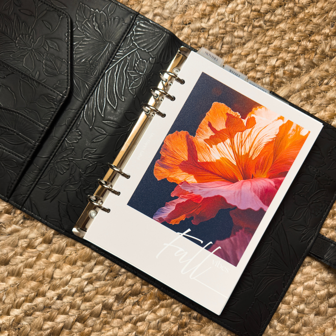 "Fall Vibes" Dashboard & Cover | A5, 6-Ring Punch