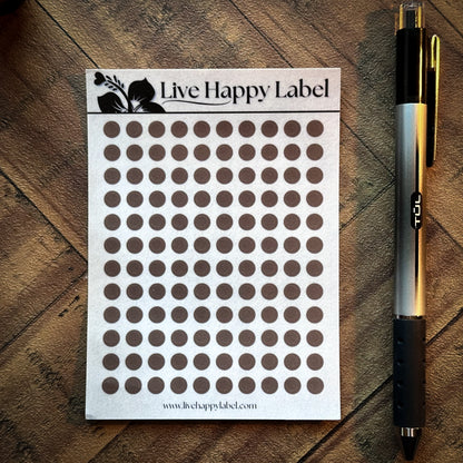 DOT ICON Planner Stickers | "Kona BROWN"