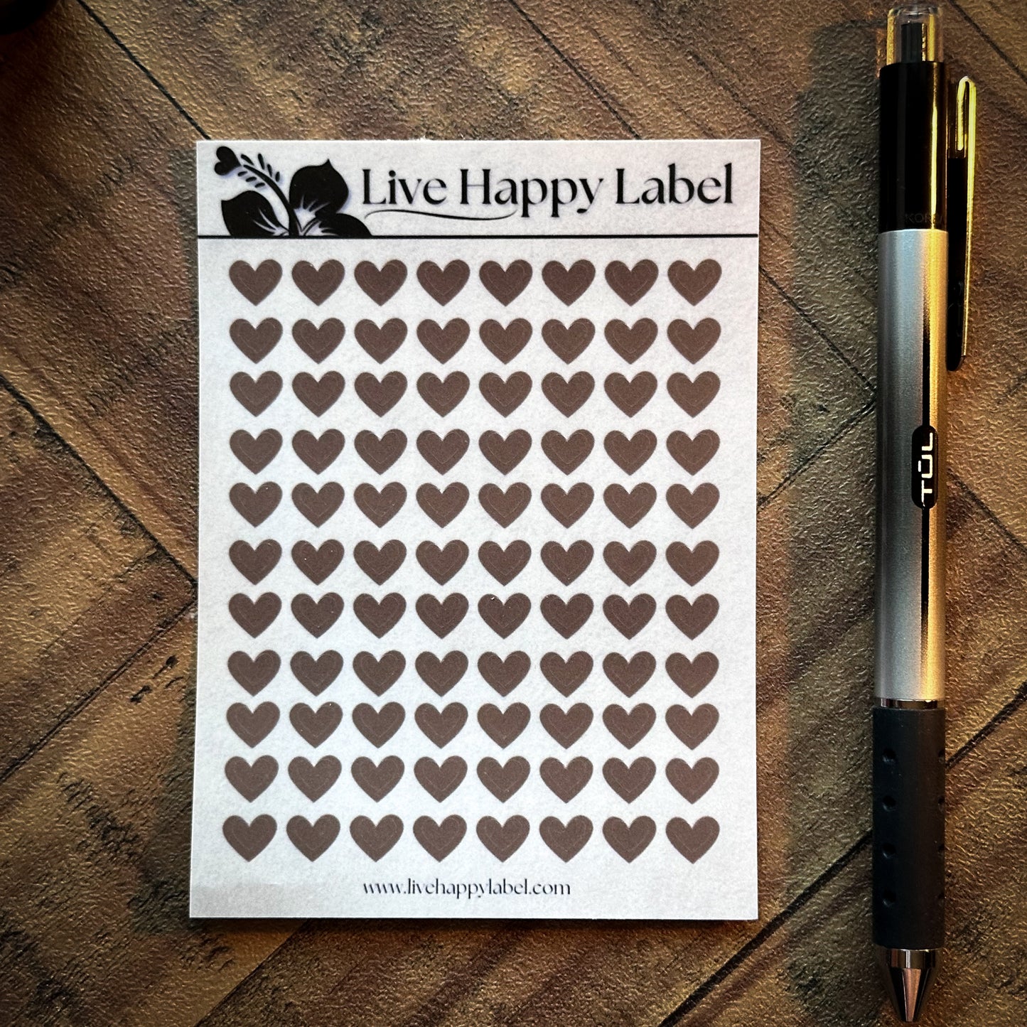 HEART ICON Planner Stickers | "Kona BROWN"