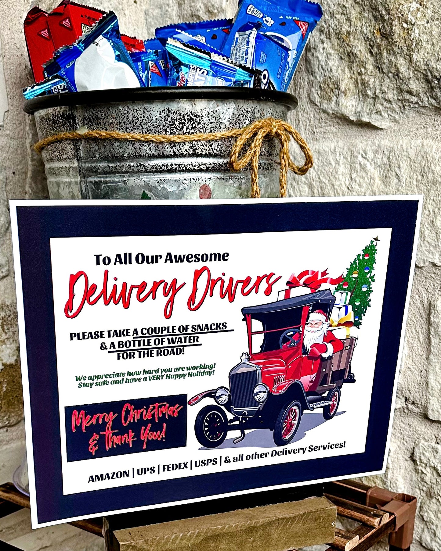 Delivery Driver "Thank You" Sign | Printable PDF