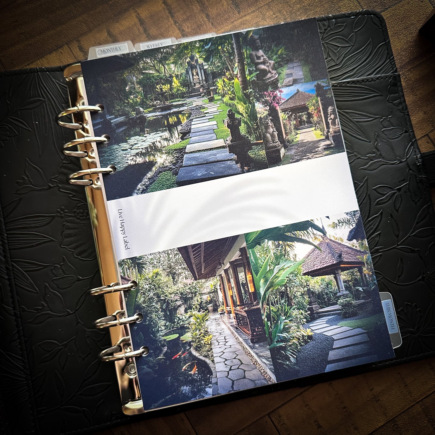 "Bali Gardens" Dashboard & Cover | A5, 6-Ring Punch