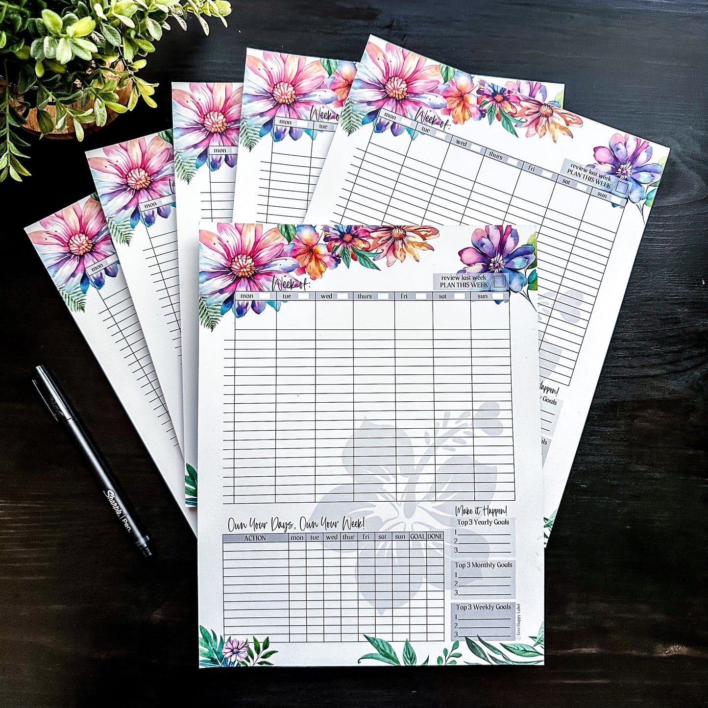 Weekly Planner Notepad | MilaMai Collection ~ 8.5" x 11"