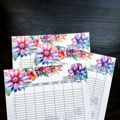 Weekly Planner Notepad | MilaMai Collection ~ 8.5" x 11"