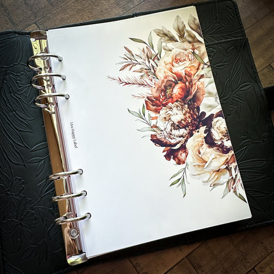 "Lana" #002 Dashboard & Cover | A5, 6-Ring Punch
