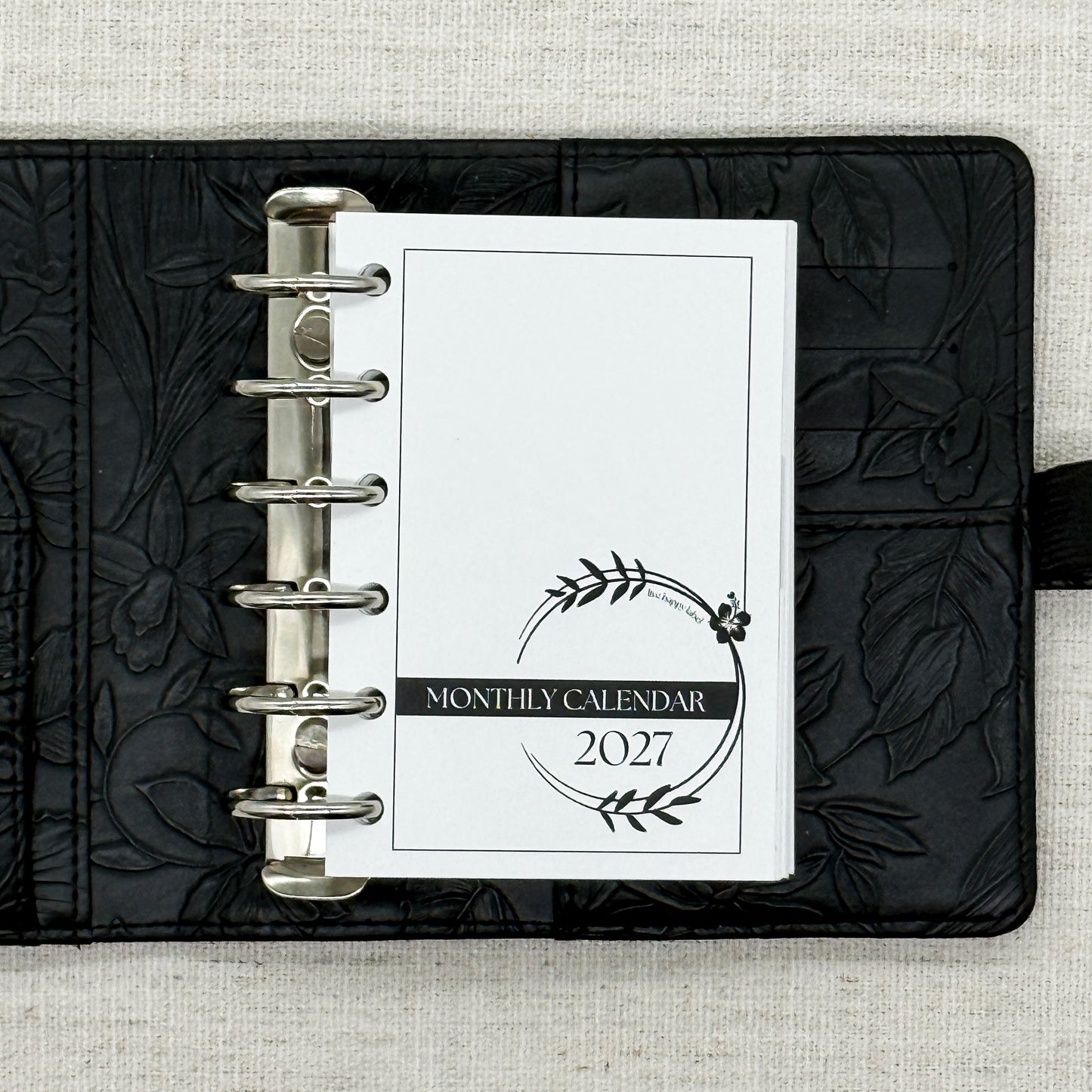 2027 Monthly Calendar  MO2P | Pocket 6-Hole Ringbound