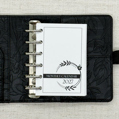2027 Monthly Calendar  MO2P | Pocket 6-Hole Ringbound