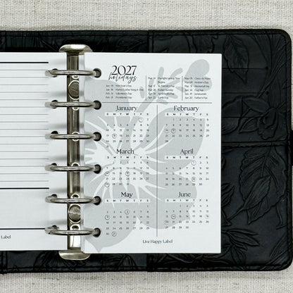 2027 Monthly Calendar  MO2P | Pocket 6-Hole Ringbound