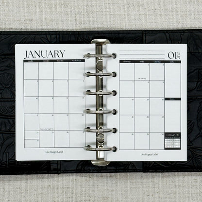 2027 Monthly Calendar  MO2P | Pocket 6-Hole Ringbound