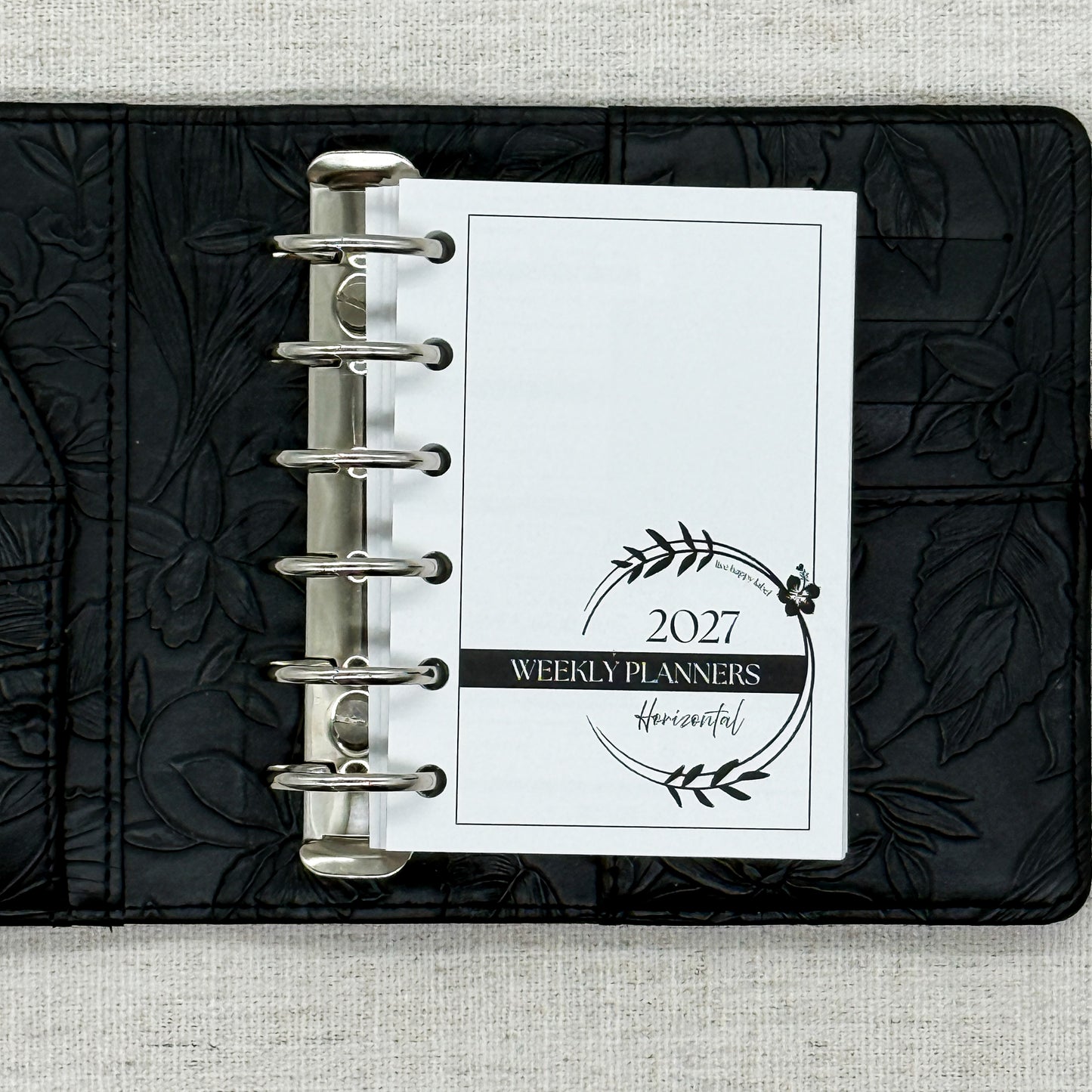 2027 "Horizontal" Layout Weekly Planner WO2P | Pocket 6-Hole Ringbound