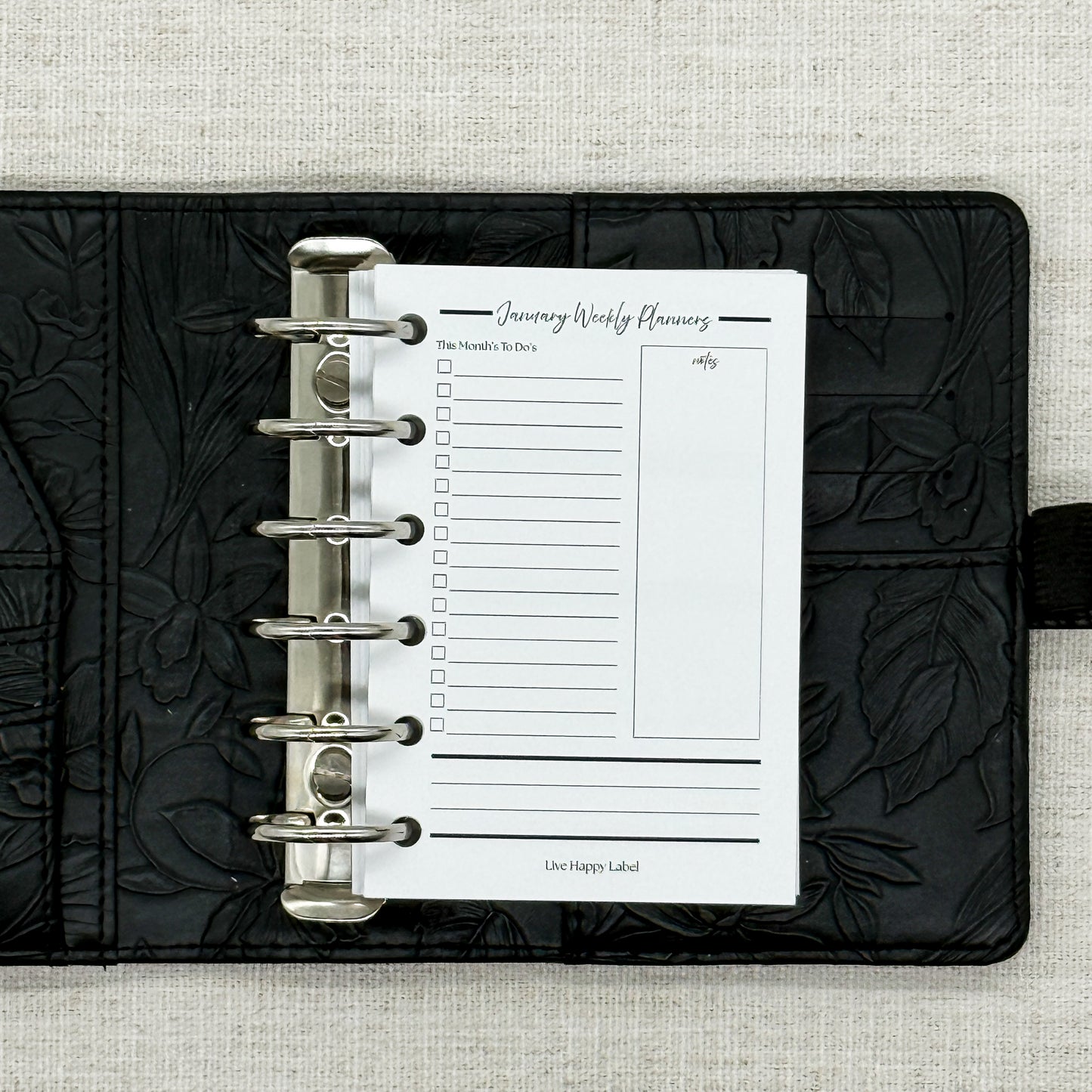 2027 "Vertical" Layout Weekly Planner WO2P | Pocket 6-Hole Ringbound