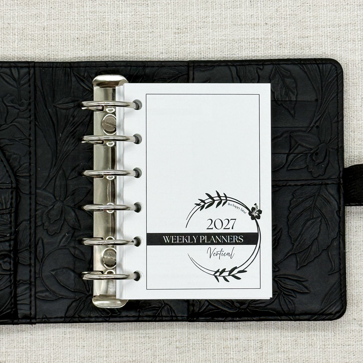 2027 "Vertical" Layout Weekly Planner WO2P | Pocket 6-Hole Ringbound