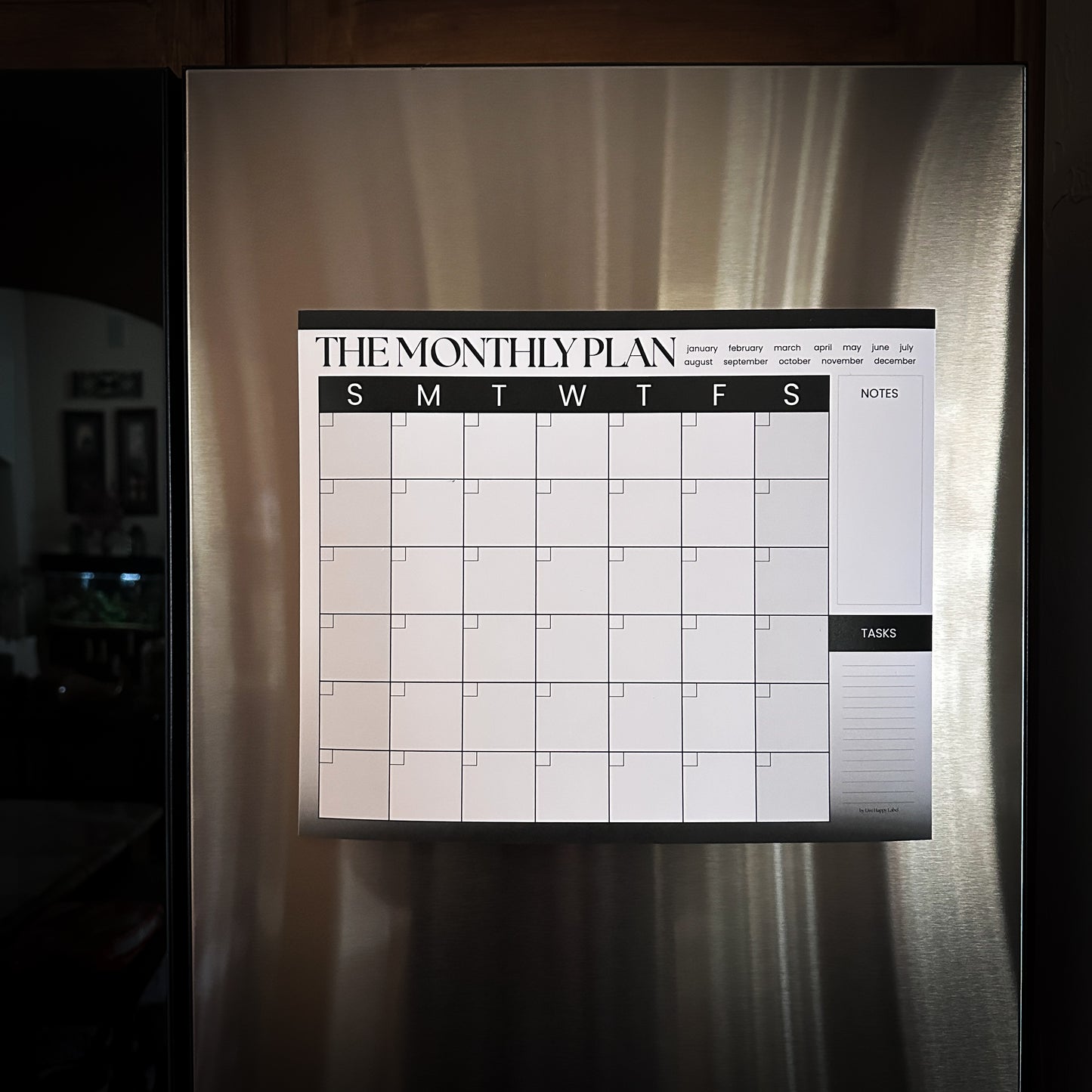 The Monthly Plan – Oversized Monthly Wall, Desk & Fridge Calendar | Minimalist