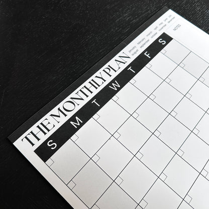 The Monthly Plan – Oversized Monthly Wall, Desk & Fridge Calendar | Minimalist