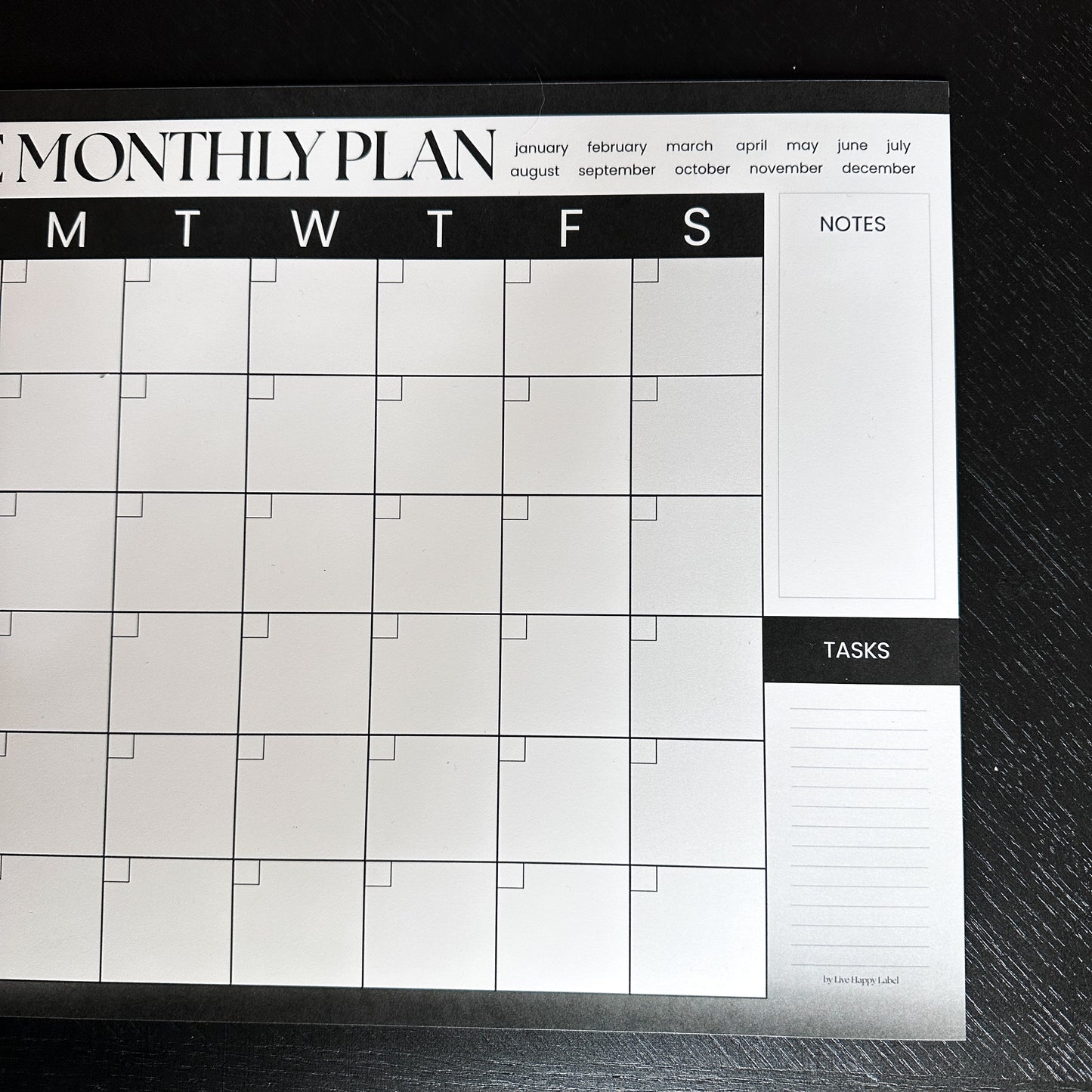 The Monthly Plan – Oversized Monthly Wall, Desk & Fridge Calendar | Minimalist