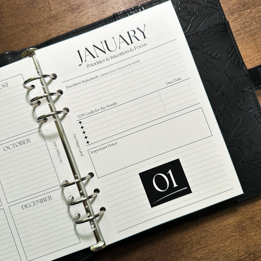 Undated "Vertical" FOUNDATIONS Essentials Bundle | A5, 6-ring Punch