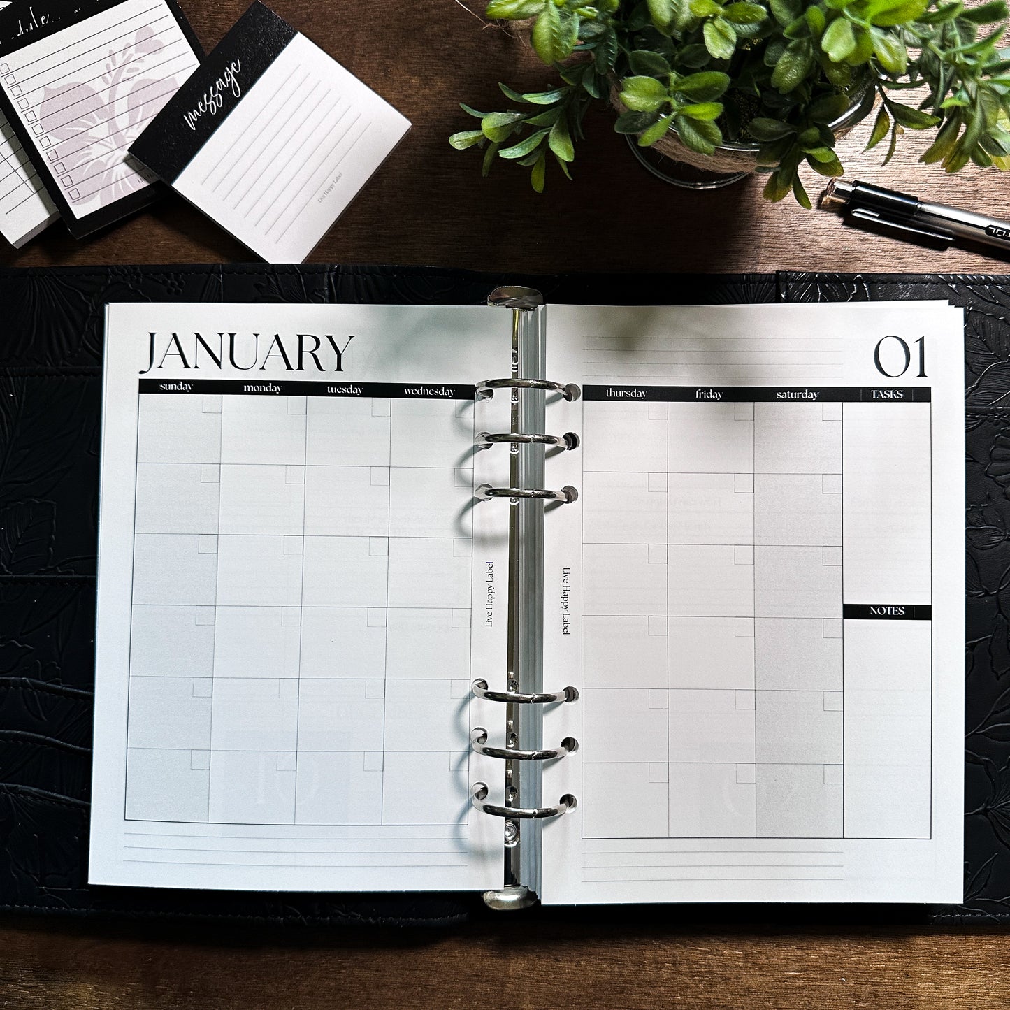 Undated "Time Block" FOUNDATIONS Essentials Bundle | A5, 6-ring Punch