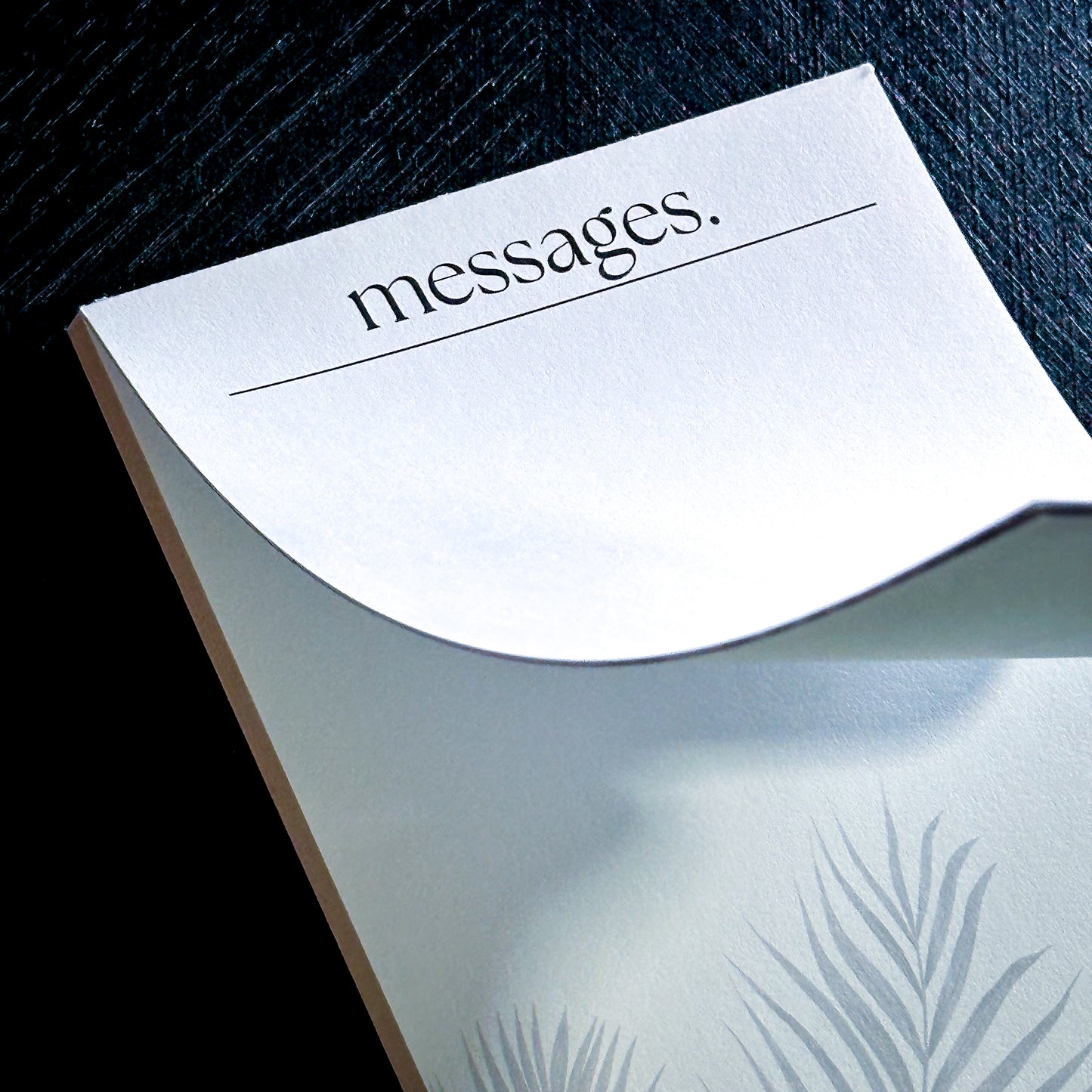 "messages." Notepad | 4" x 6"