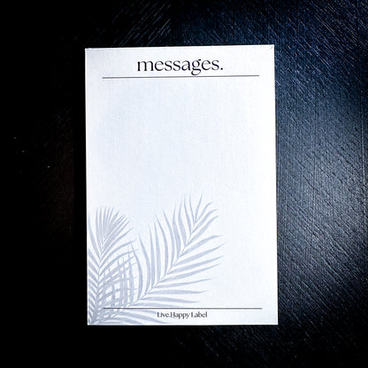 "messages." Notepad | 4" x 6"