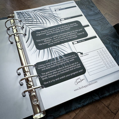 Weekly Planner Inserts ~ Horizontal Format | A5, 6-ring Punch