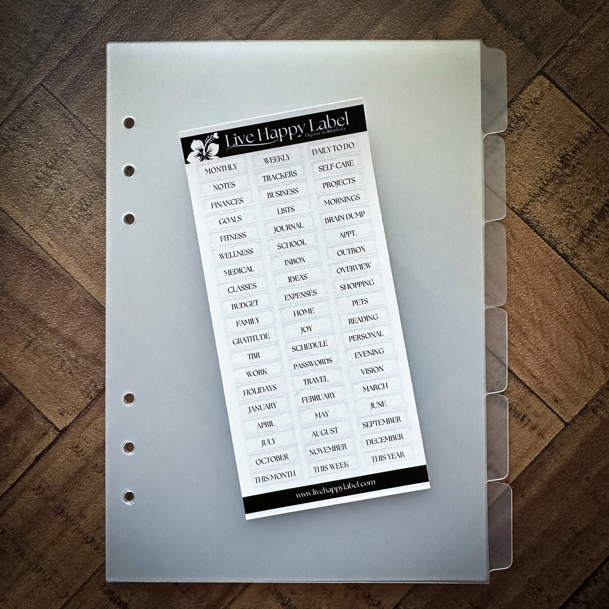 Side Tab Dividers with Label Sheet – LiveHappyLabel