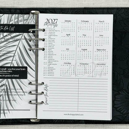 2027 Foundations Planner *Inserts Only* | A5 6-Hole Ringbound