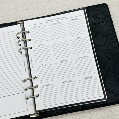 2027 Foundations Planner *Inserts Only* | A5 6-Hole Ringbound